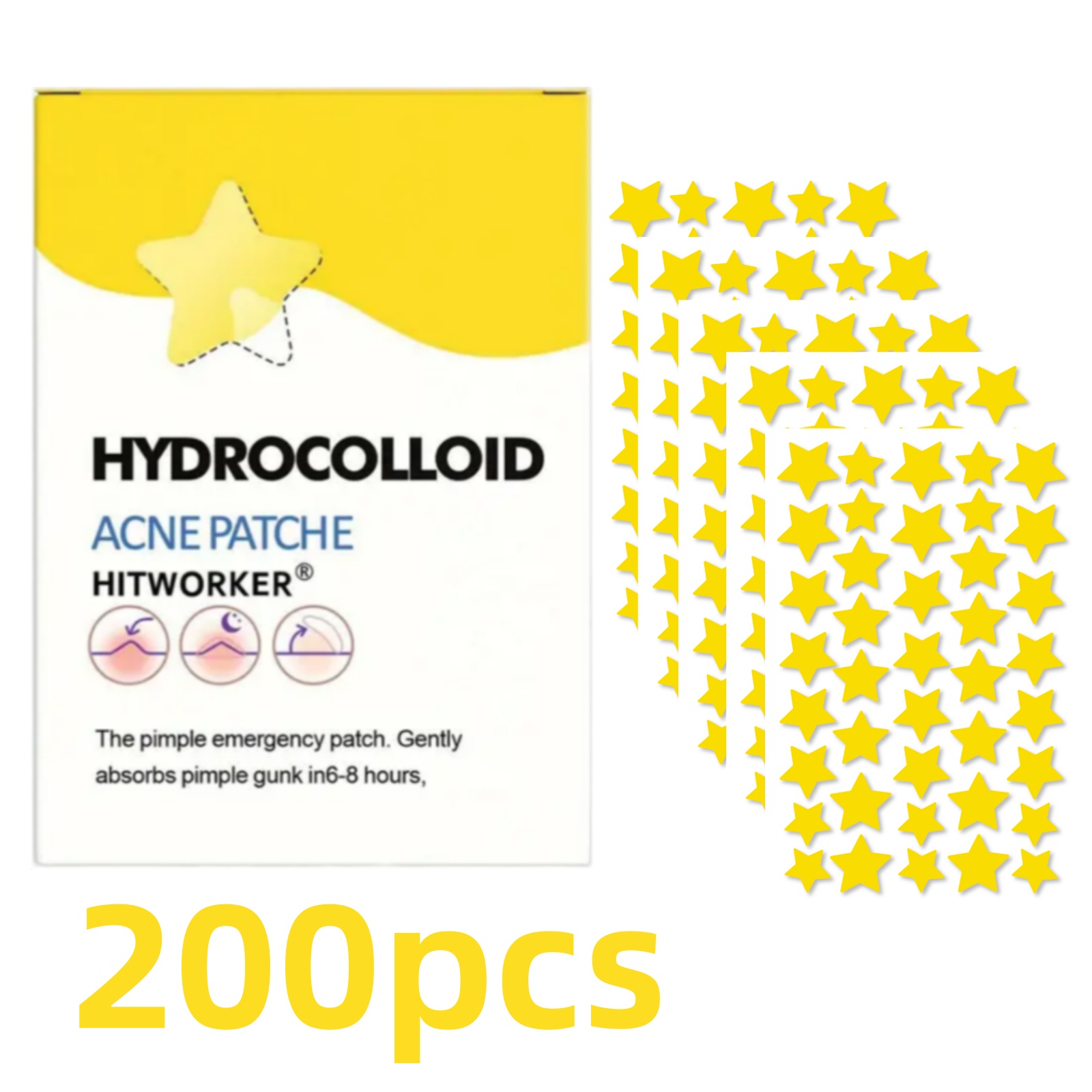 Skincare China - Patchs d'acné en forme d'étoile, 200/400