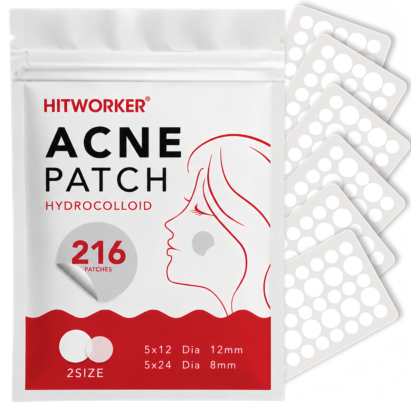 Night Cream - 216 patchs hydrocolloïdes pour boutons, 2