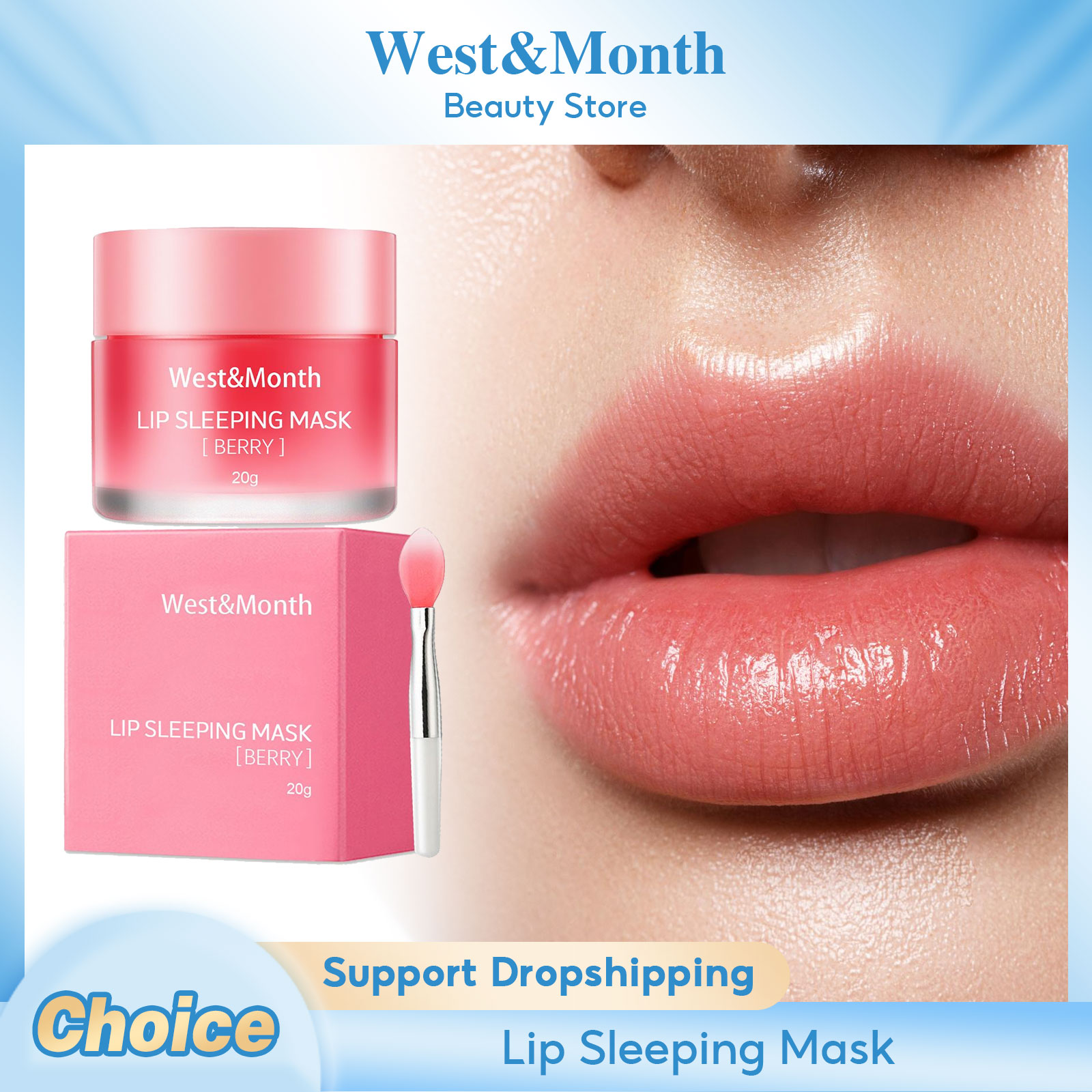 Night Cream - Masque à lèvres pour dormir, Anti-gerçures,