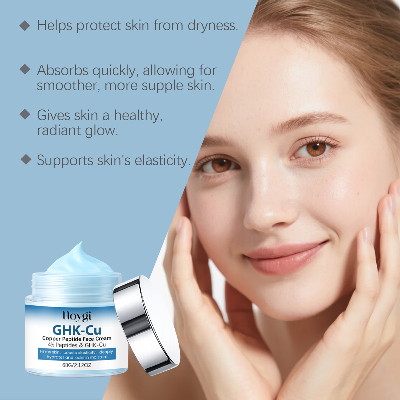 Crème visage anti-âge au pepti - Skincare Glowing avis et prix