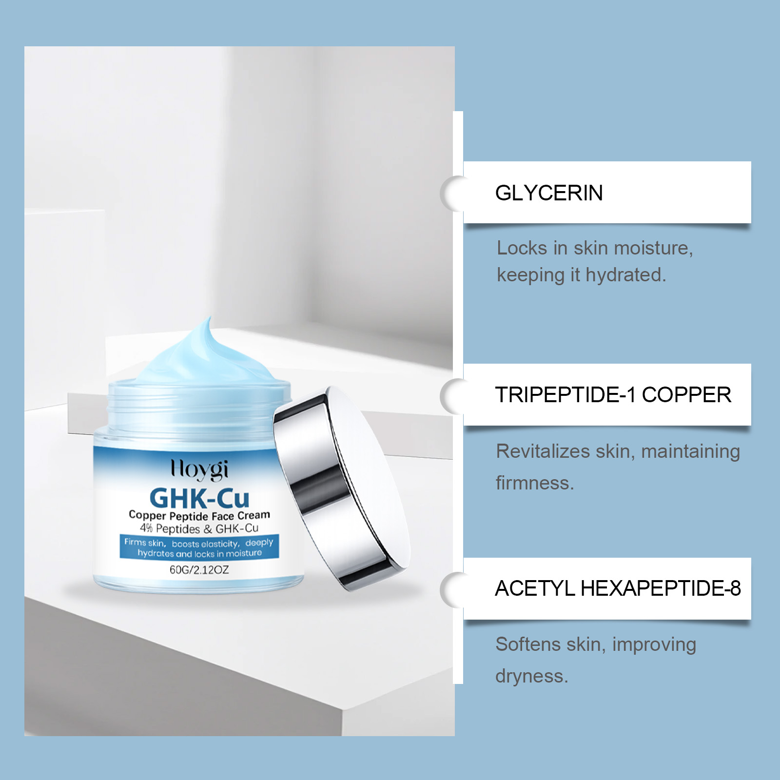 Crème visage anti-âge au pepti - Skincare Glowing avis et prix