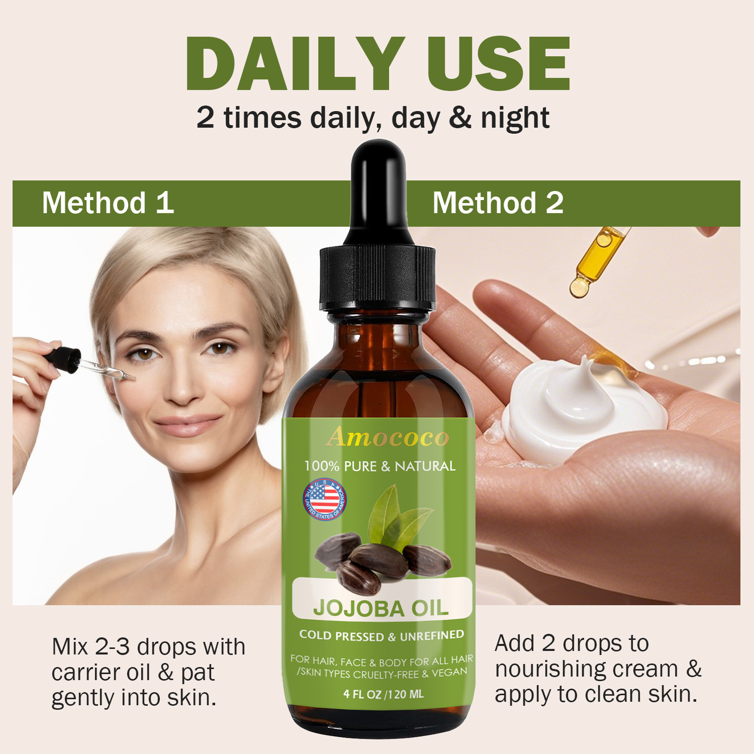 Amococo 2 pièces Huile de Jojo - Face Oil Rosehip avis et prix