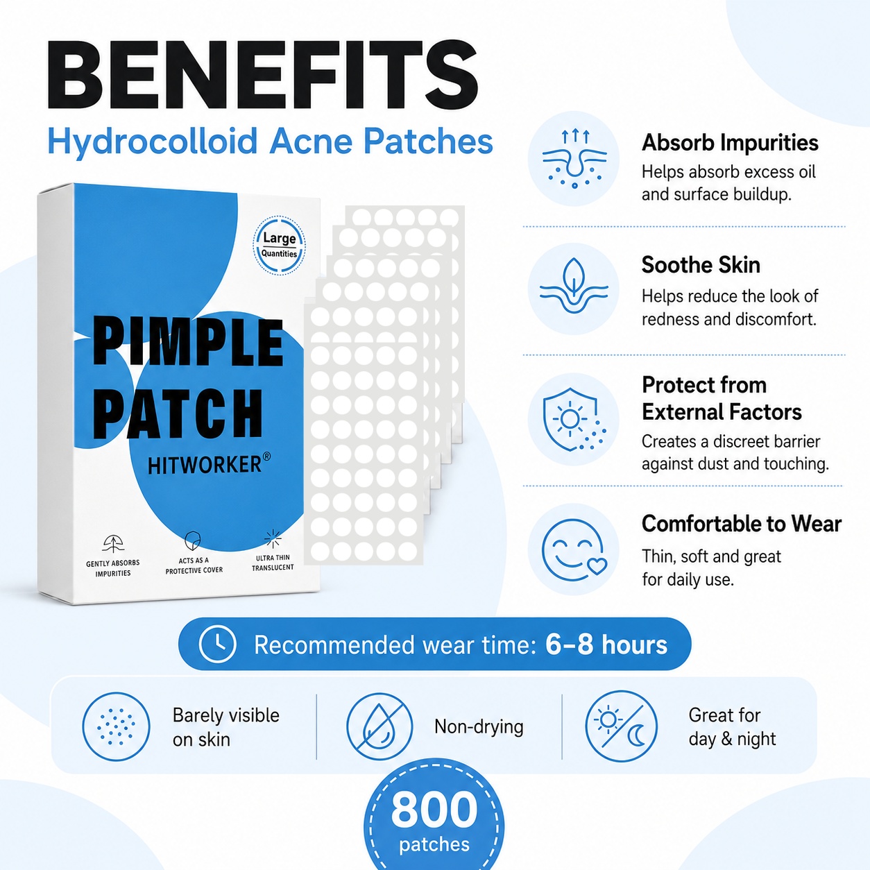 800 Patchs Hydrocolloïdes pour - Face Oil avis et prix